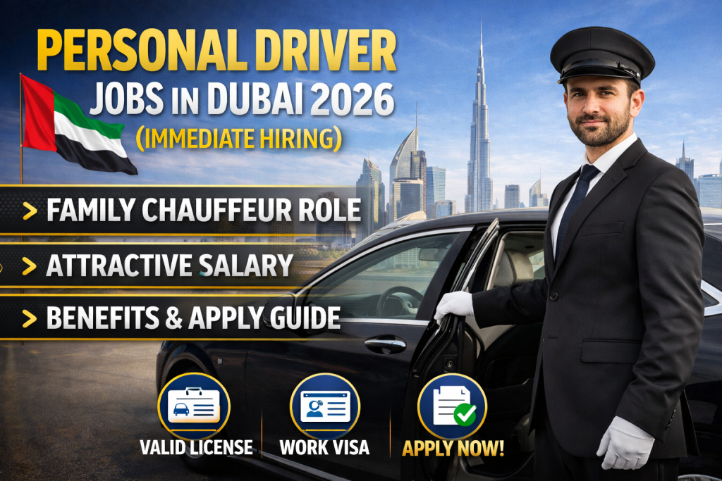 Personal Driver Jobs in Dubai 2026 – Family Chauffeur Role (Immediate Hiring)