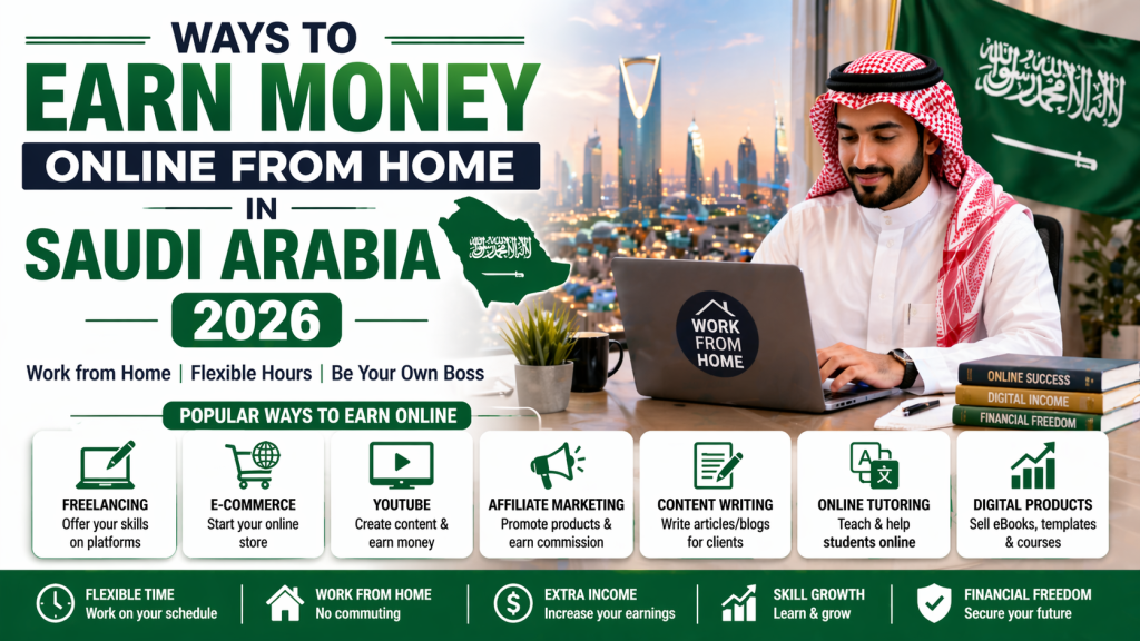 Ways to Earn Money Online from Home in Saudi Arabia